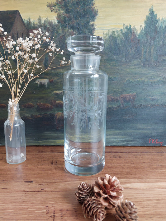 Carafe droite gravée Theresienthal