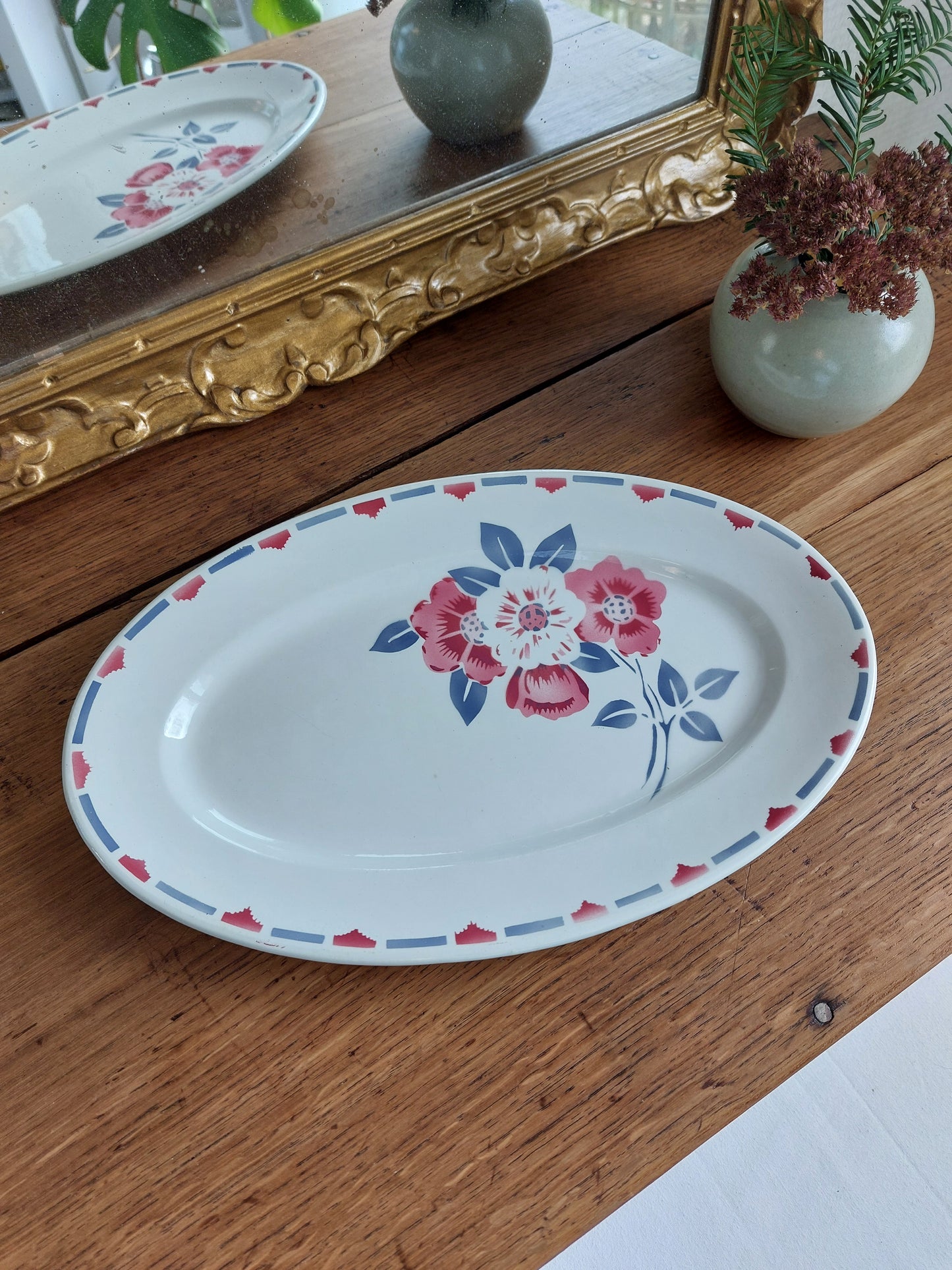 Lot de 4 assiettes creuses et 2 plats de service Salins