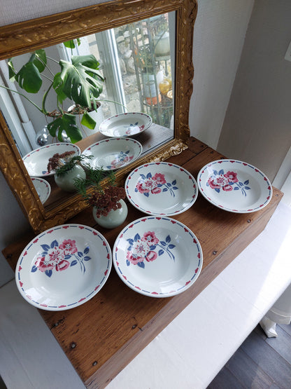 Lot de 4 assiettes creuses et 2 plats de service Salins