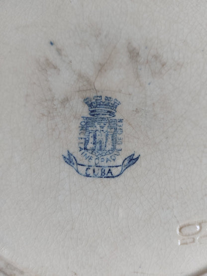 Plat creux ancien Gien modèle "Cuba"
