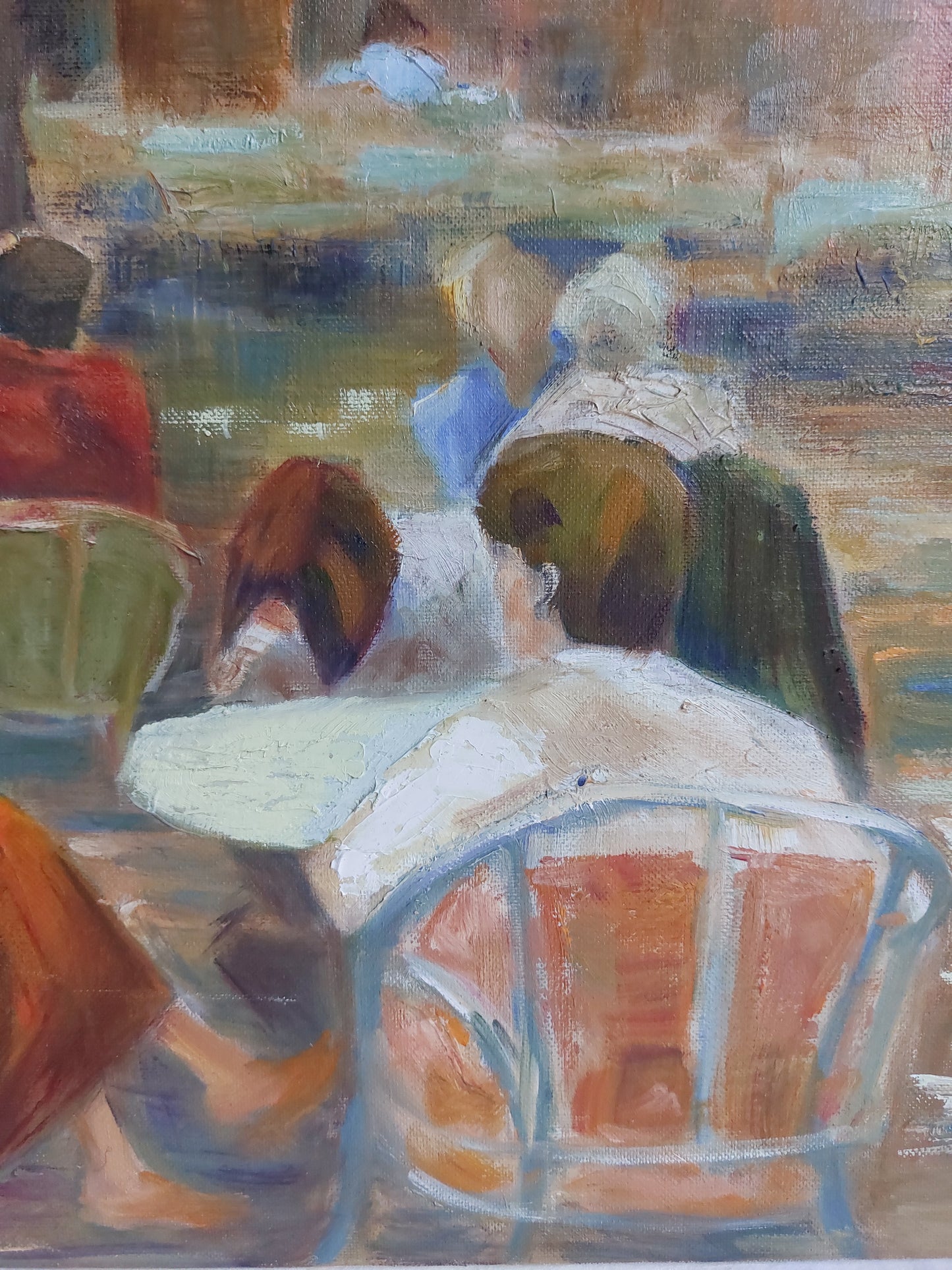Huile sur toile « Premiers beaux jours en Provence » par HEBBEN