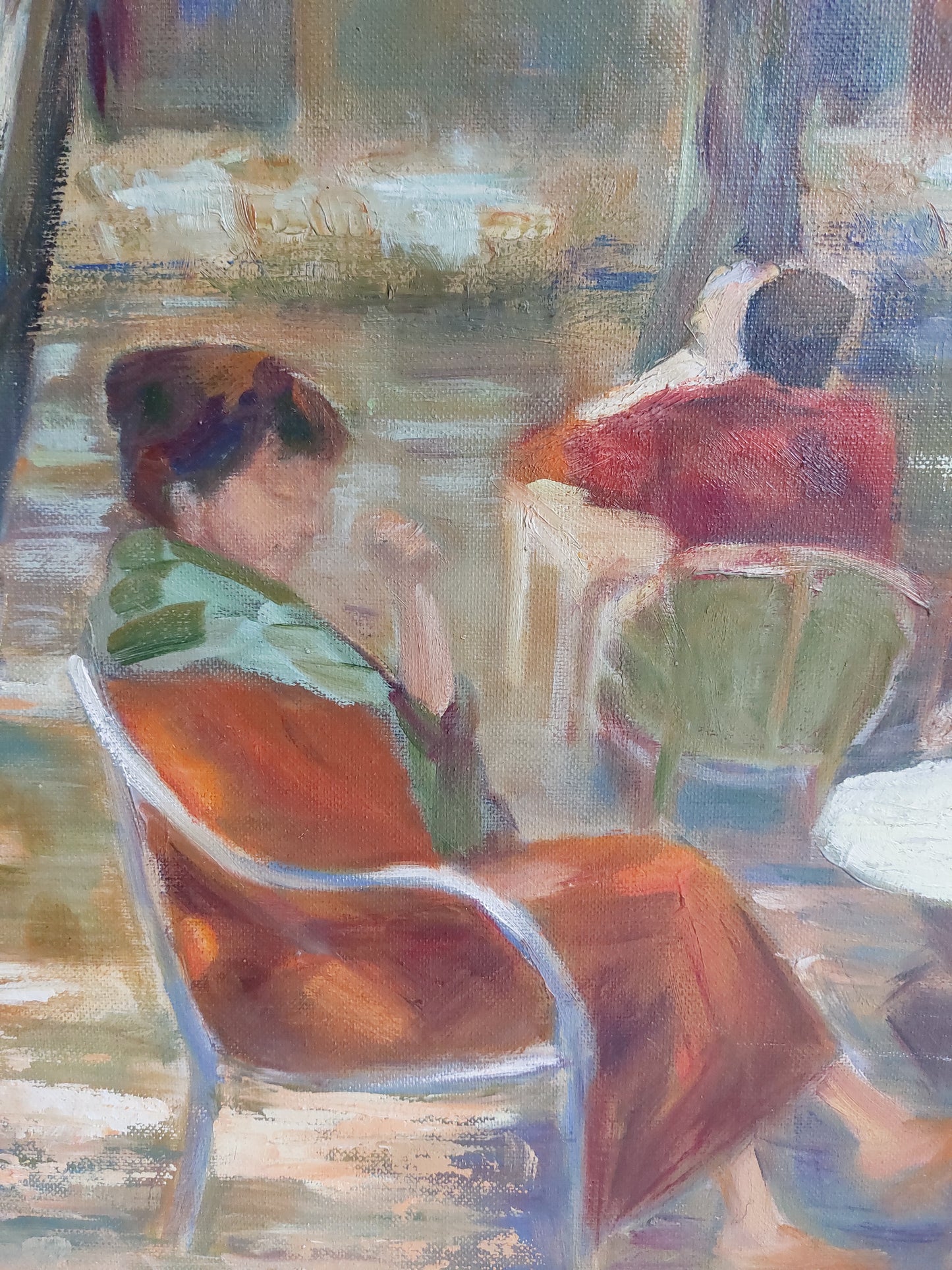 Huile sur toile « Premiers beaux jours en Provence » par HEBBEN
