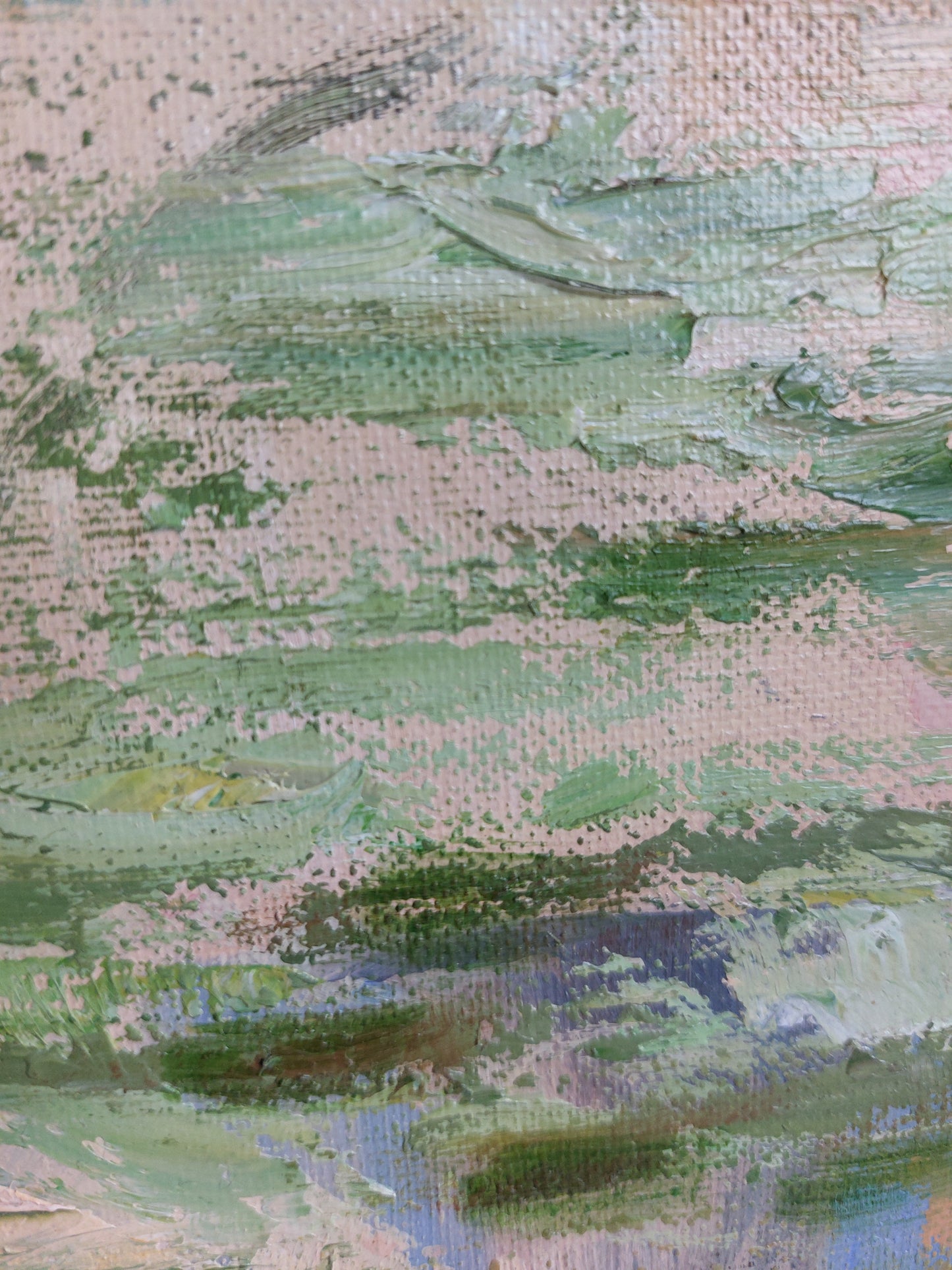 Huile sur toile « Premiers beaux jours en Provence » par HEBBEN