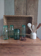 Lot de 4 bocaux verts ancien