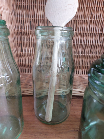 Lot de 4 bocaux verts ancien