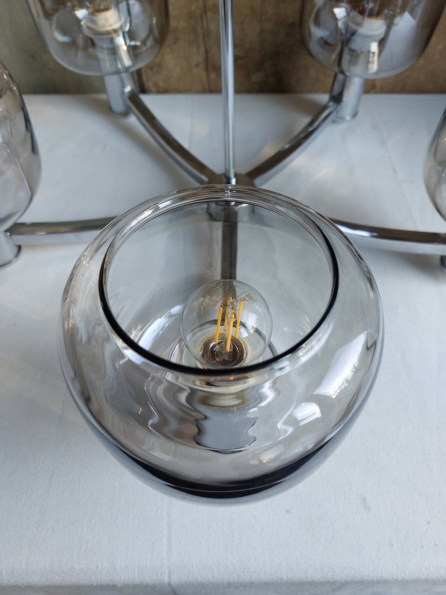 Lustre Space Age See Delmas – création luminaire vintage France circa 1970