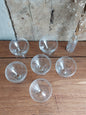 Lot de 6 coupes de champagne anciennes en cristal