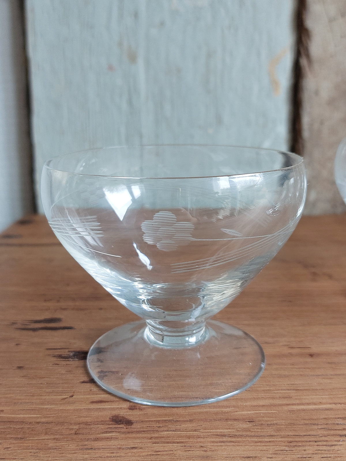 Lot de 6 coupes de champagne anciennes en cristal