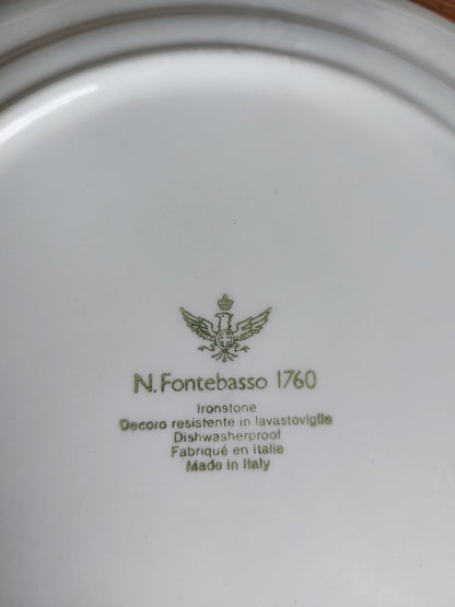 Lot de 4 assiettes plates par N.Fontebasso
