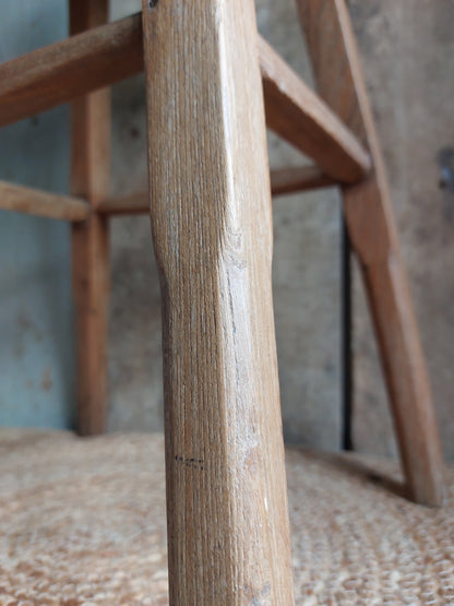 Tabouret bois brut ancien