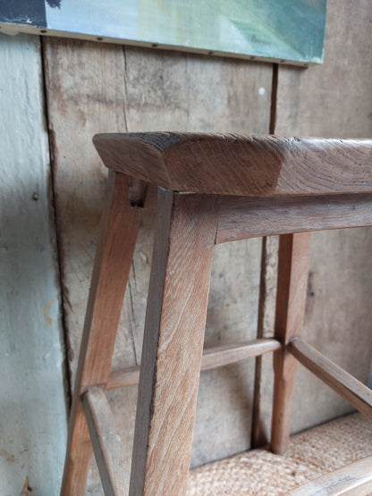 Tabouret bois brut ancien