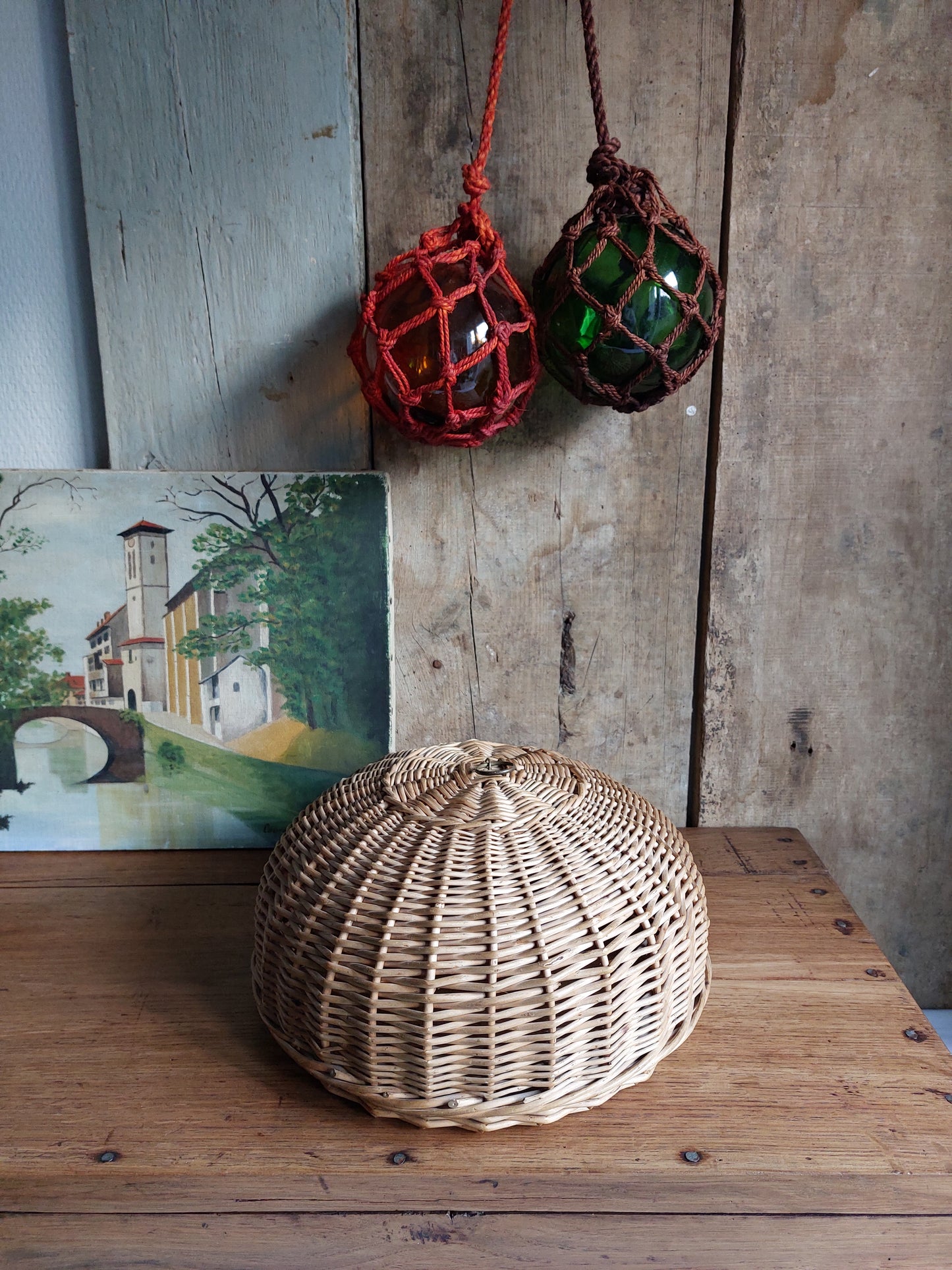 Cloche à fromage en osier