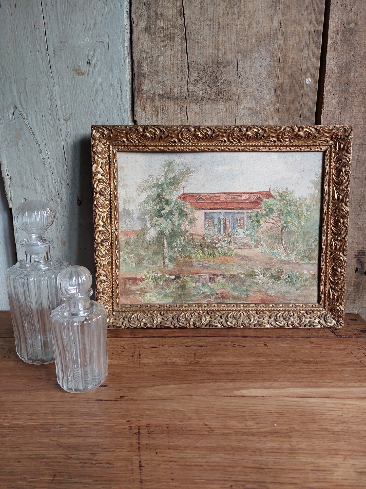 Aquarelle encadrée