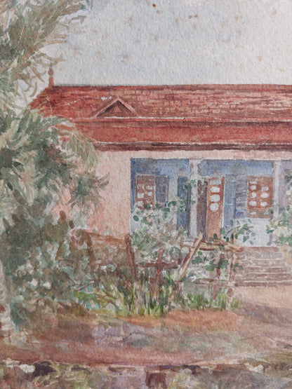Aquarelle encadrée