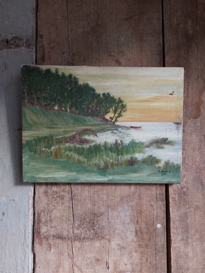 Huile sur toile « L’étang »