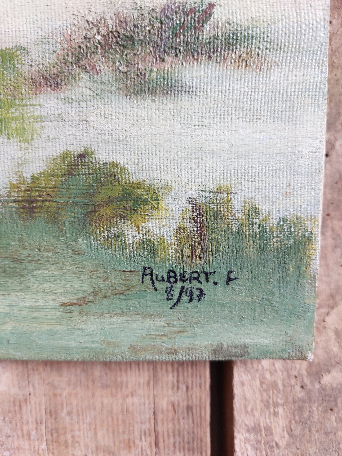 Huile sur toile « L’étang »
