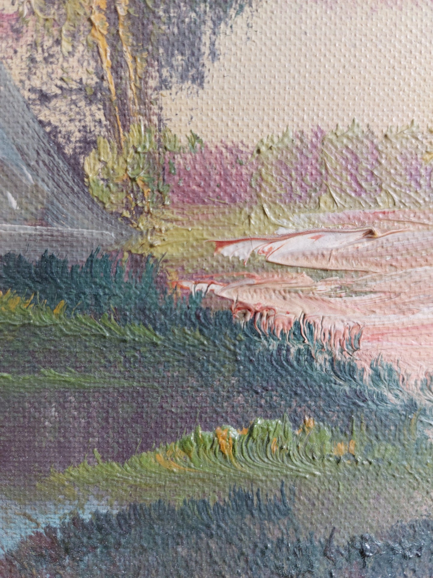 Petite huile sur toile « Moulin »