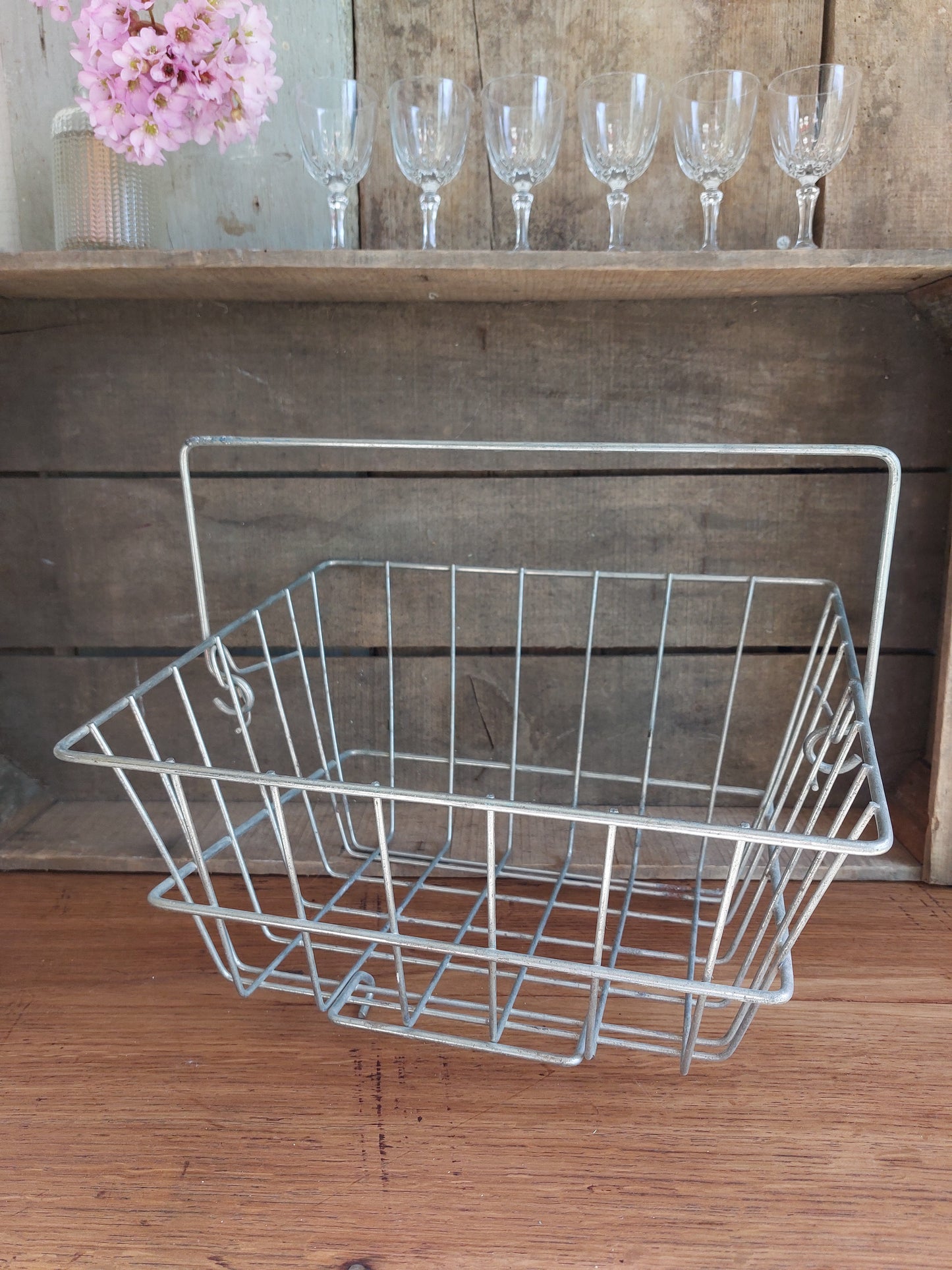 Panier métal grillagé industriel