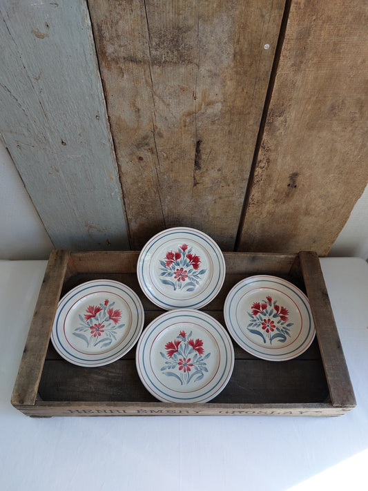 Lot de 4 assiettes Luneville modèle Herblay
