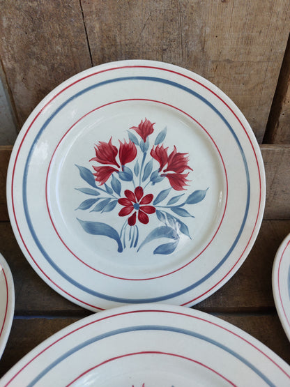 Lot de 4 assiettes Luneville modèle Herblay