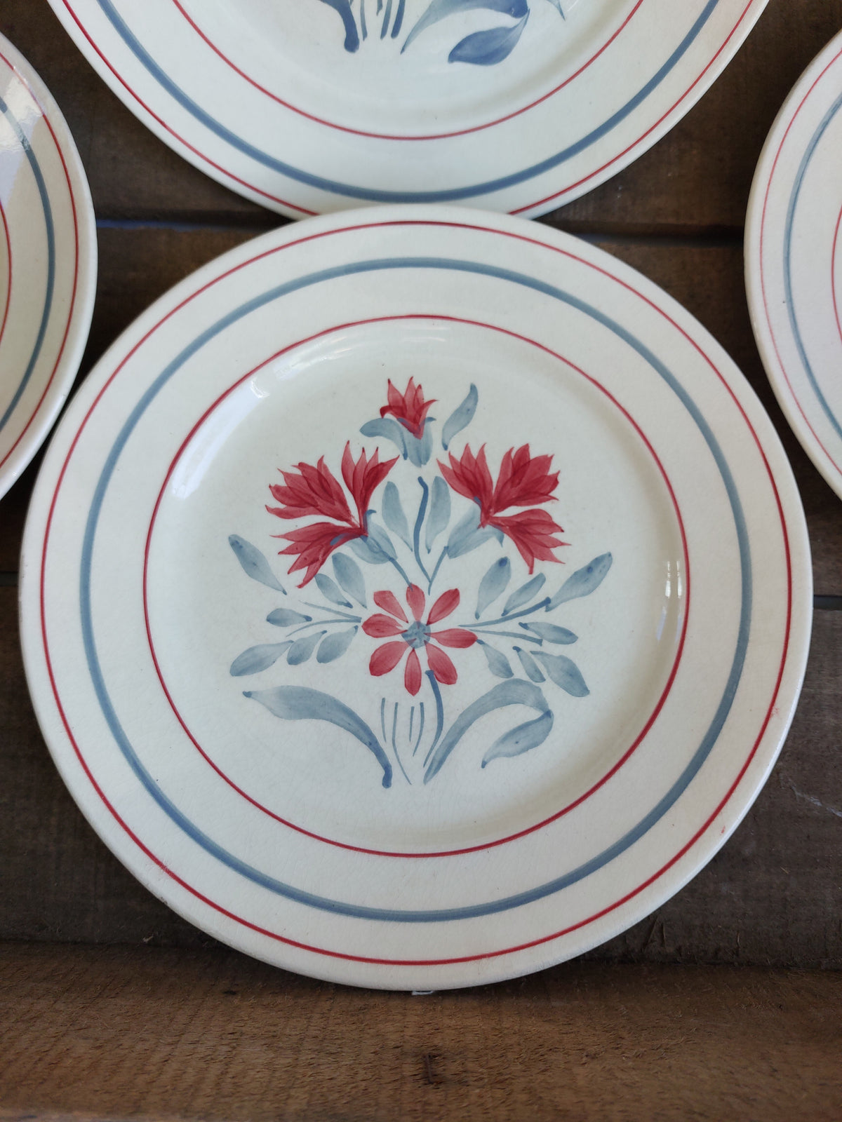 Lot de 4 assiettes Luneville modèle Herblay