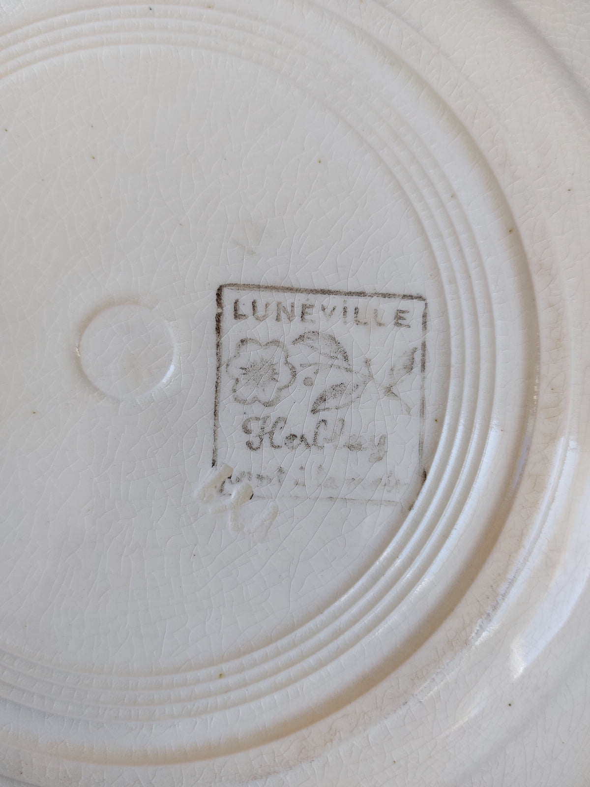 Lot de 4 assiettes Luneville modèle Herblay
