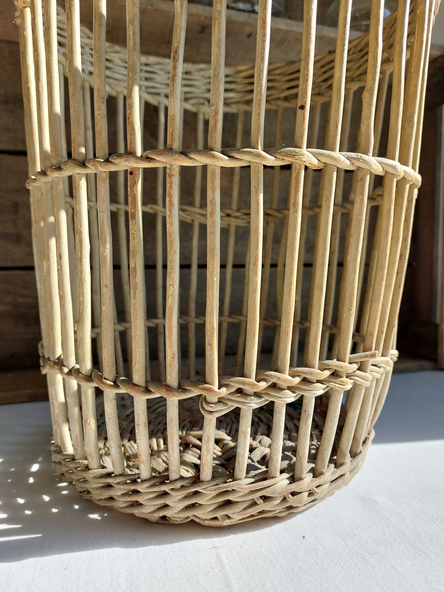 Corbeille à papier en osier