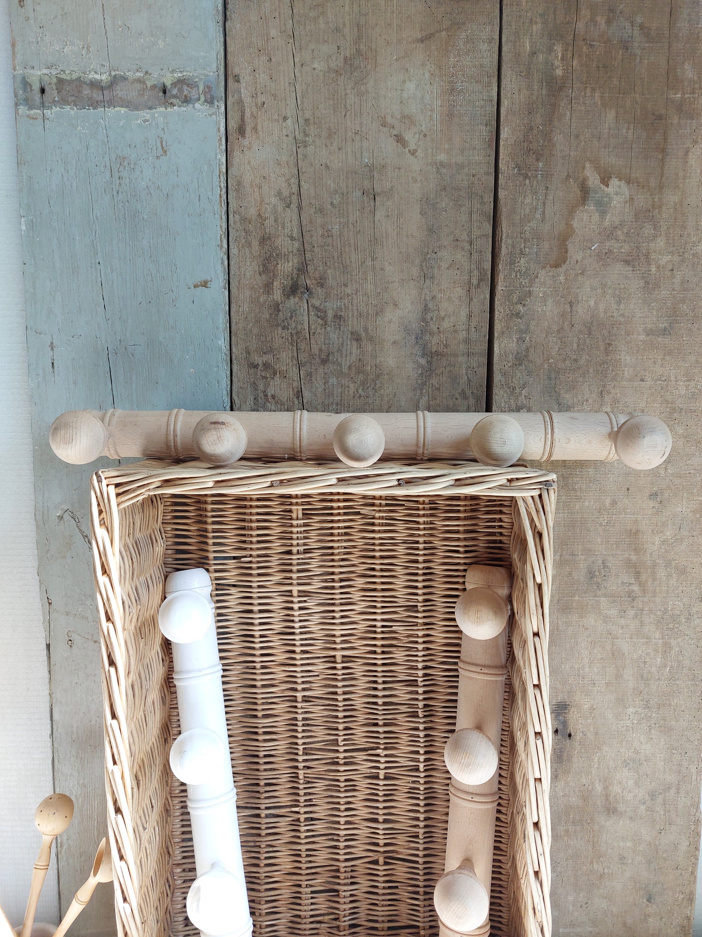 Porte manteau inspiration bambou 6 patères