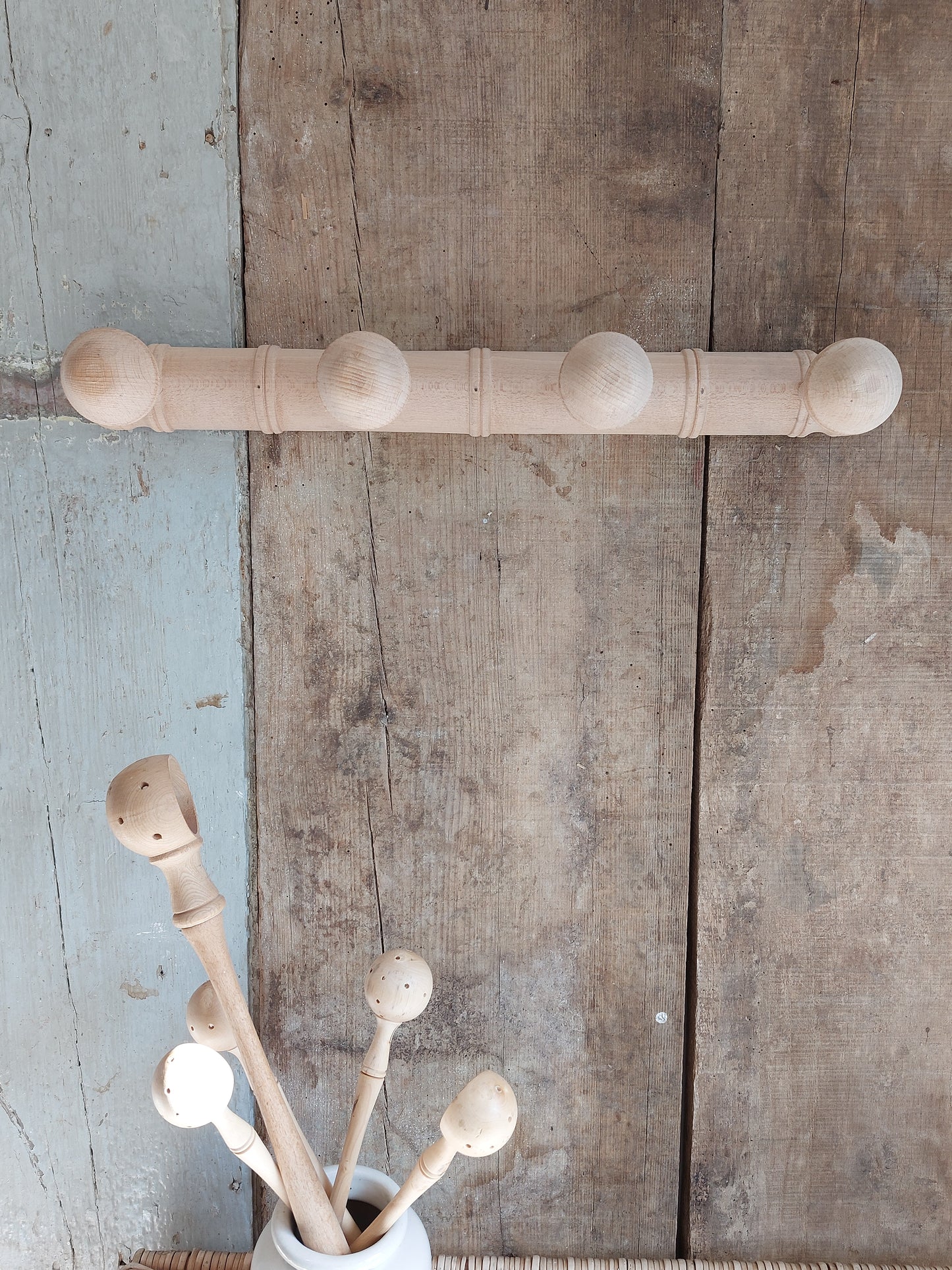 Porte manteau inspiration bambou 6 patères