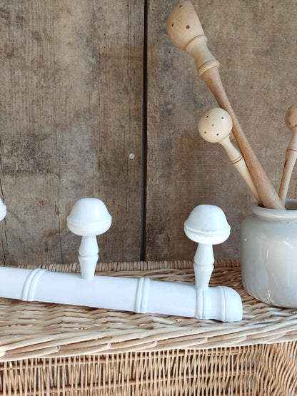 Porte manteau inspiration bambou blanc