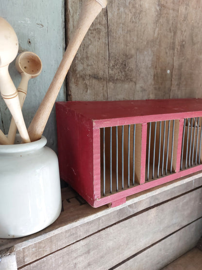 Cage à oiseaux de transport vintage