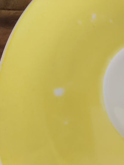 Duo de tasses à café jaune Limoges