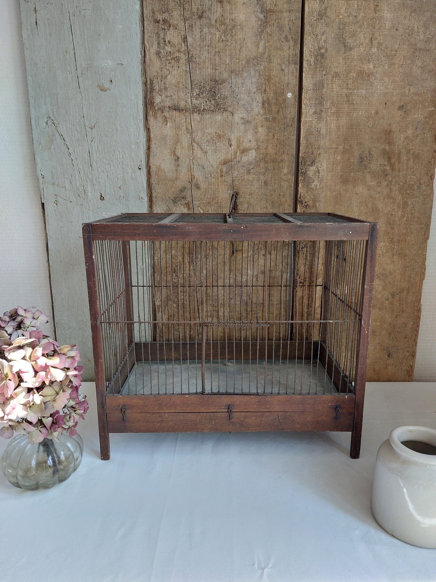Cage à oiseaux vintage mi XXème