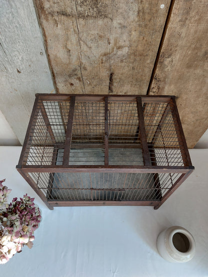 Cage à oiseaux vintage mi XXème