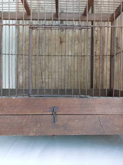 Cage à oiseaux vintage mi XXème