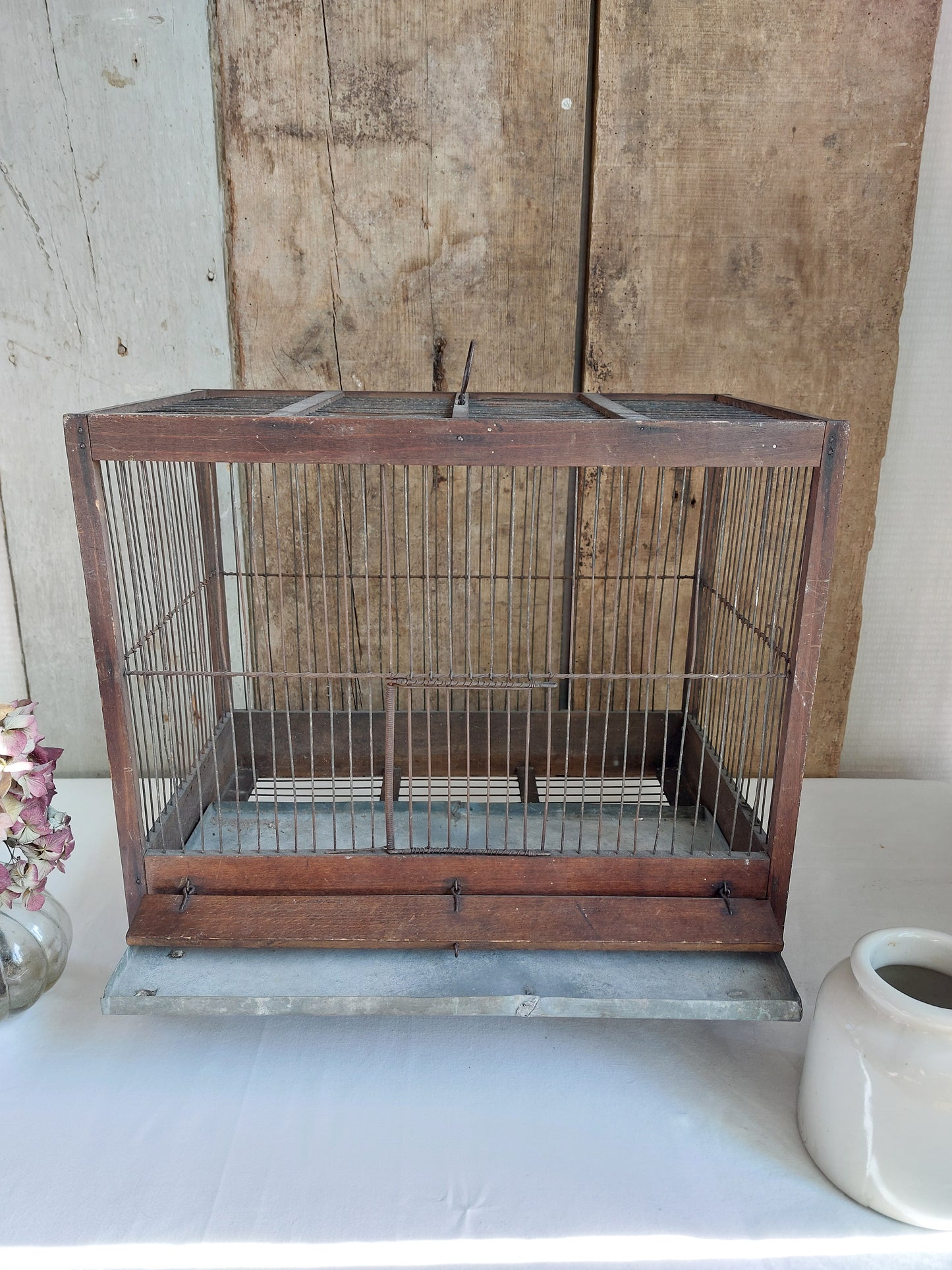 Cage à oiseaux vintage mi XXème