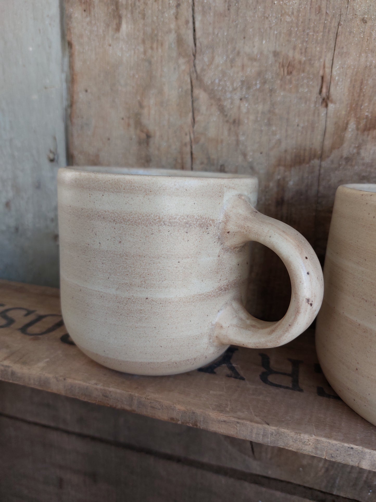 Duo de mugs céramique beige