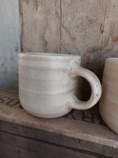 Duo de mugs céramique beige