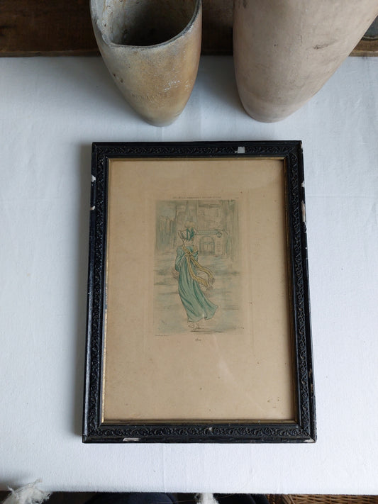 « Les Modes Féminines du XIXème siècle » Pointe sèche enluminée par Henri Boutet