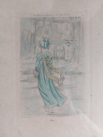 « Les Modes Féminines du XIXème siècle » Pointe sèche enluminée par Henri Boutet