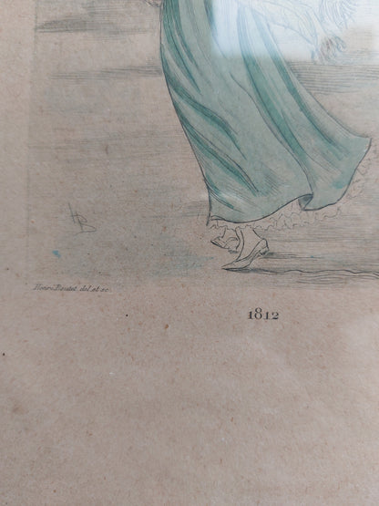 « Les Modes Féminines du XIXème siècle » Pointe sèche enluminée par Henri Boutet