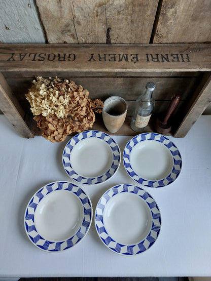 Lot de 4 assiettes creuses Badonviller modèle « Constantinople »