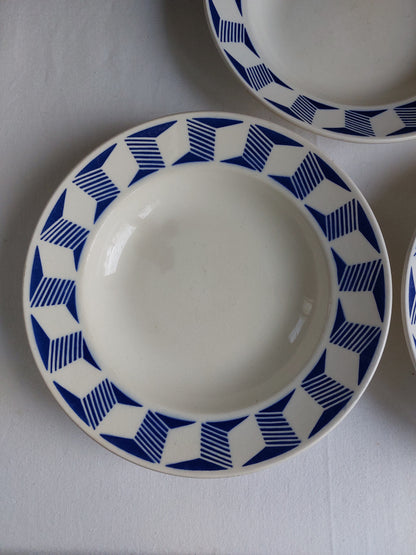 Lot de 4 assiettes creuses Badonviller modèle « Constantinople »