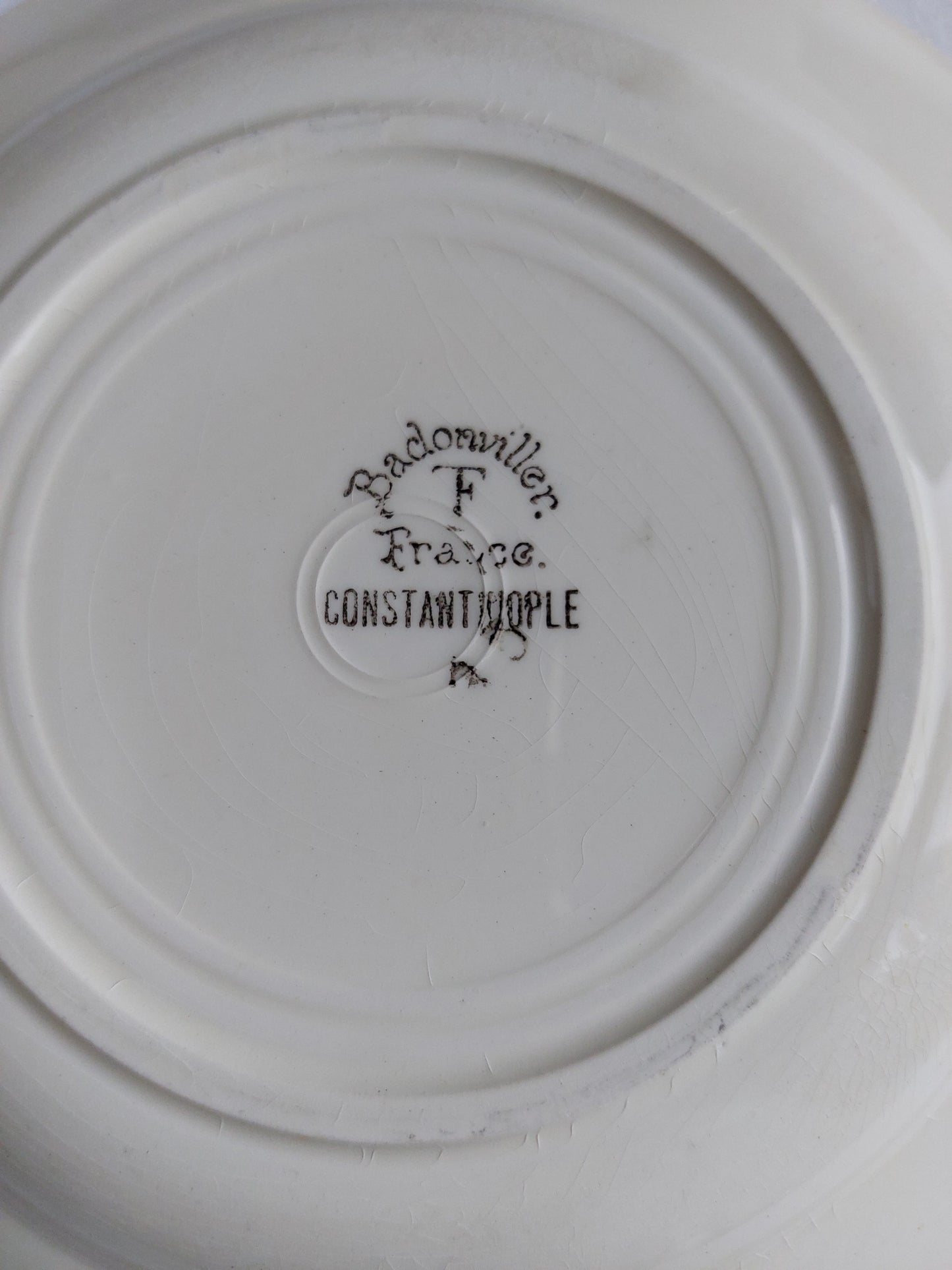 Lot de 4 assiettes creuses Badonviller modèle « Constantinople »
