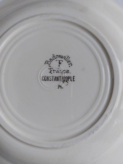 Lot de 4 assiettes creuses Badonviller modèle « Constantinople »