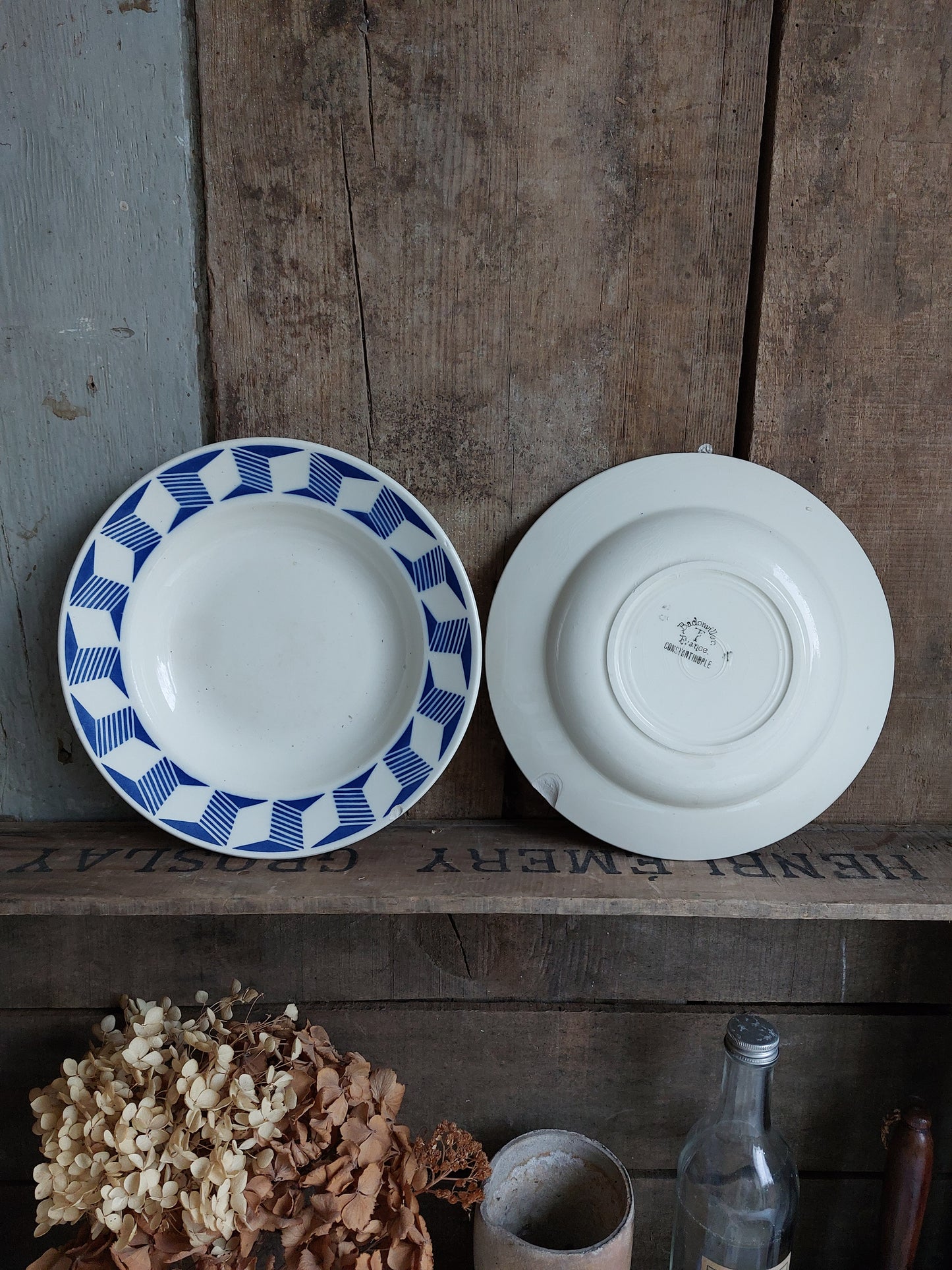 Lot de 4 assiettes creuses Badonviller modèle « Constantinople »