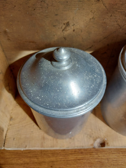 Lot de 2 pots de conservation en aluminium Japy Frères