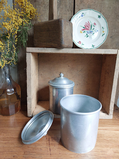 Lot de 2 pots de conservation en aluminium Japy Frères