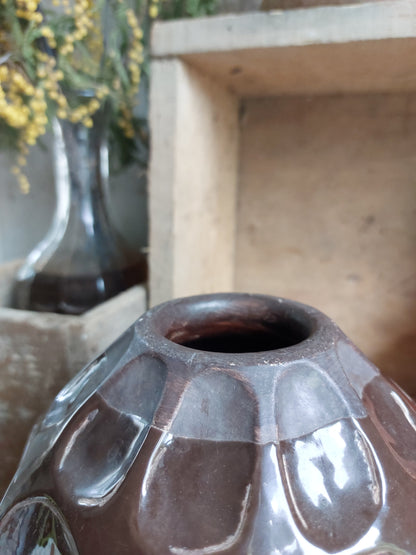 Vase en terre cuite marron