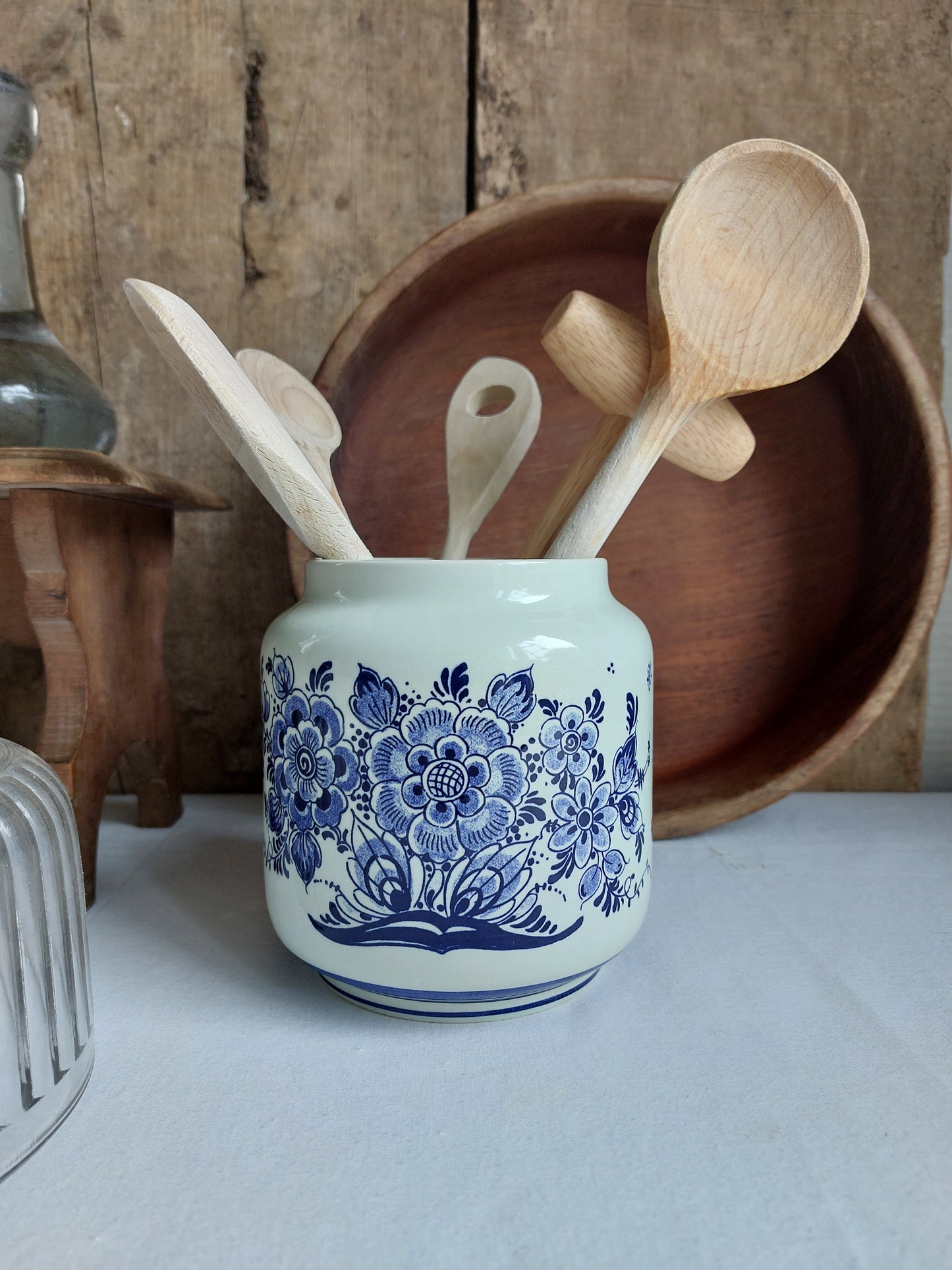 Vase bleu de Delft Distel Hollande 1977